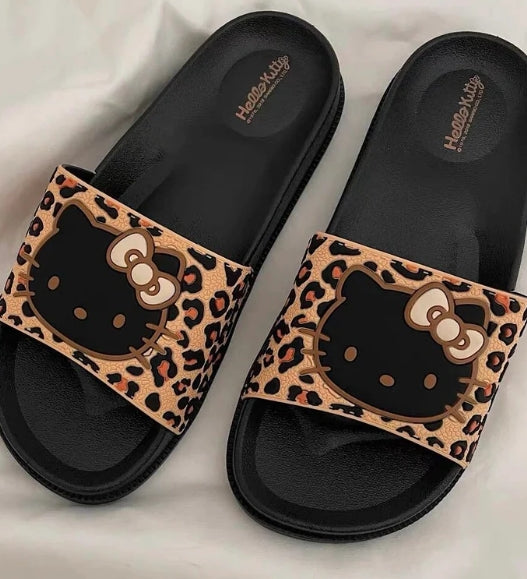 Hello Kitty Leopard Sandals Slippers Indoor Slippers