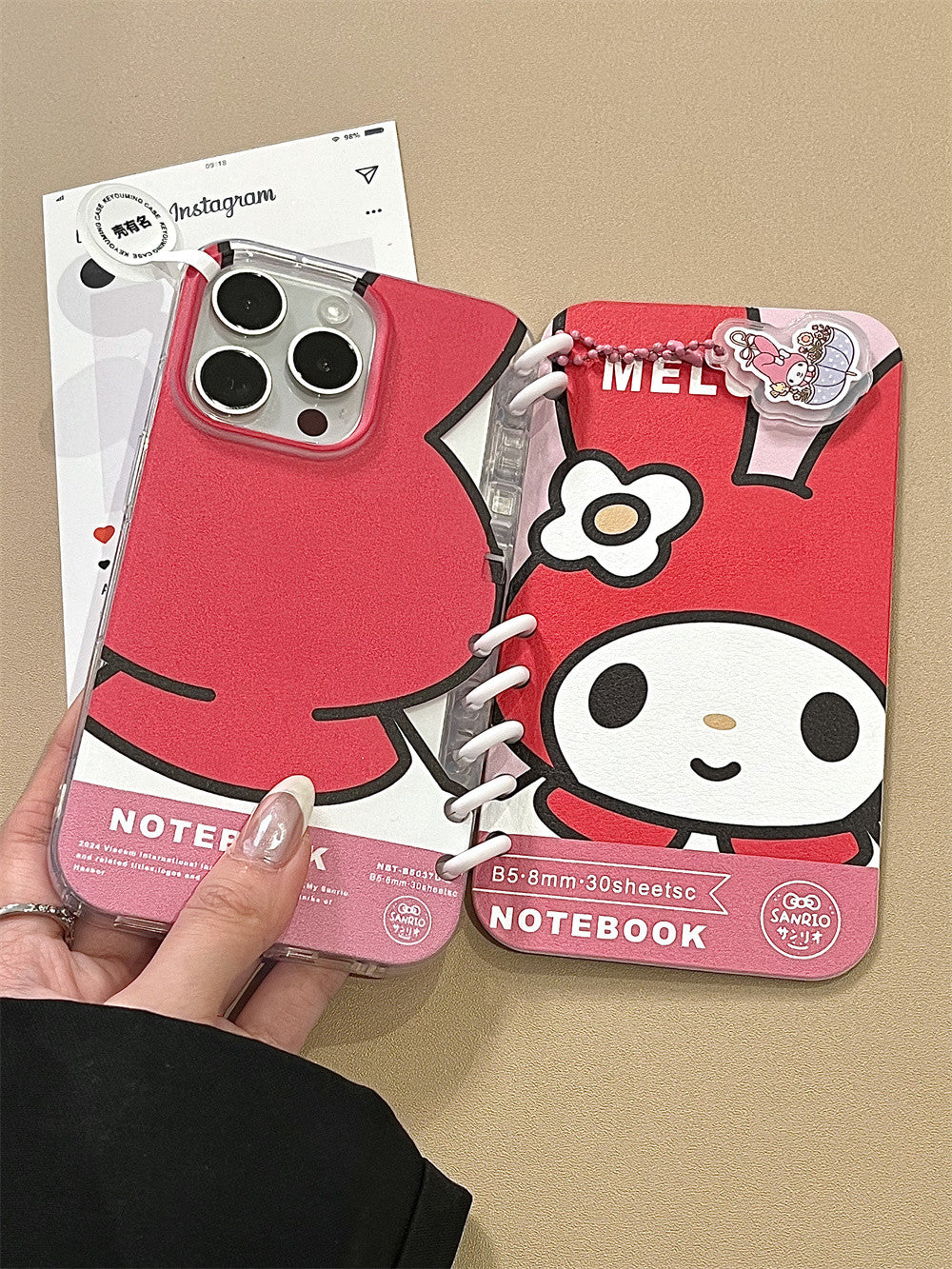 Sanrio Flip phone case Book folding iphone case