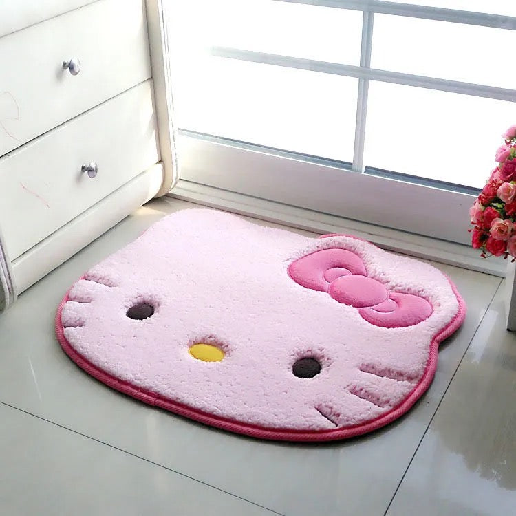 Hello kitty Shaped Bathroom Rugs, Ultra Soft & Absorbent Bath Rugs, 18.9x 22.8 Inch