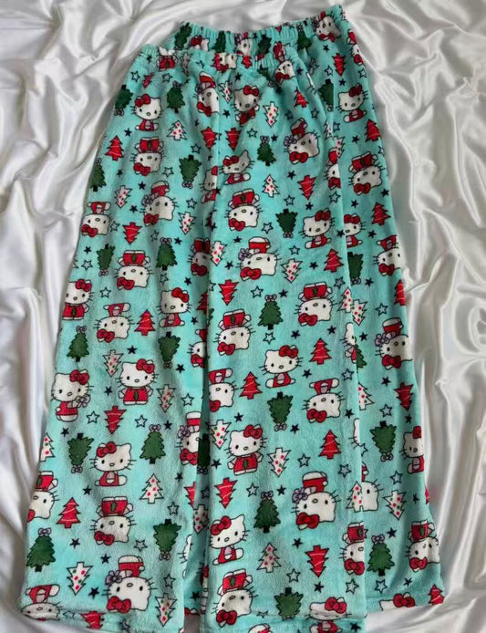 H K Christmas Pants Pajama Long Bottoms
