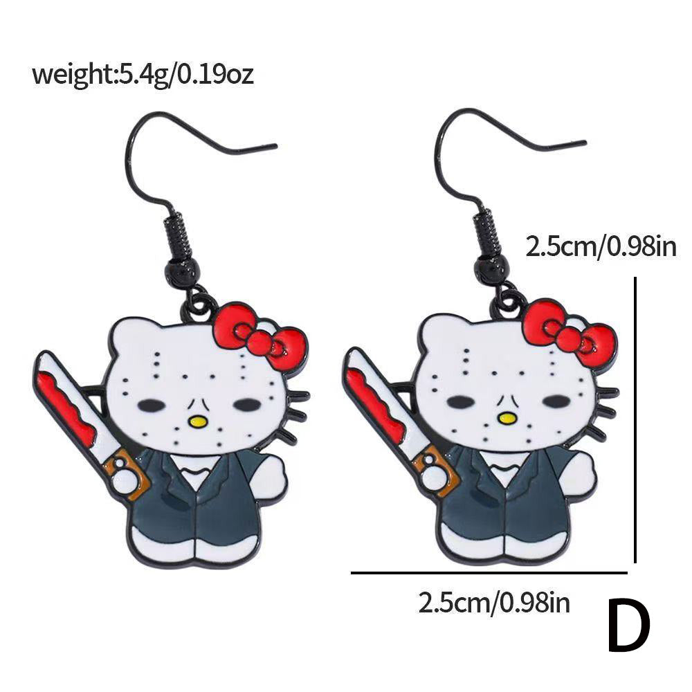 Hello Kitty Halloween earrings