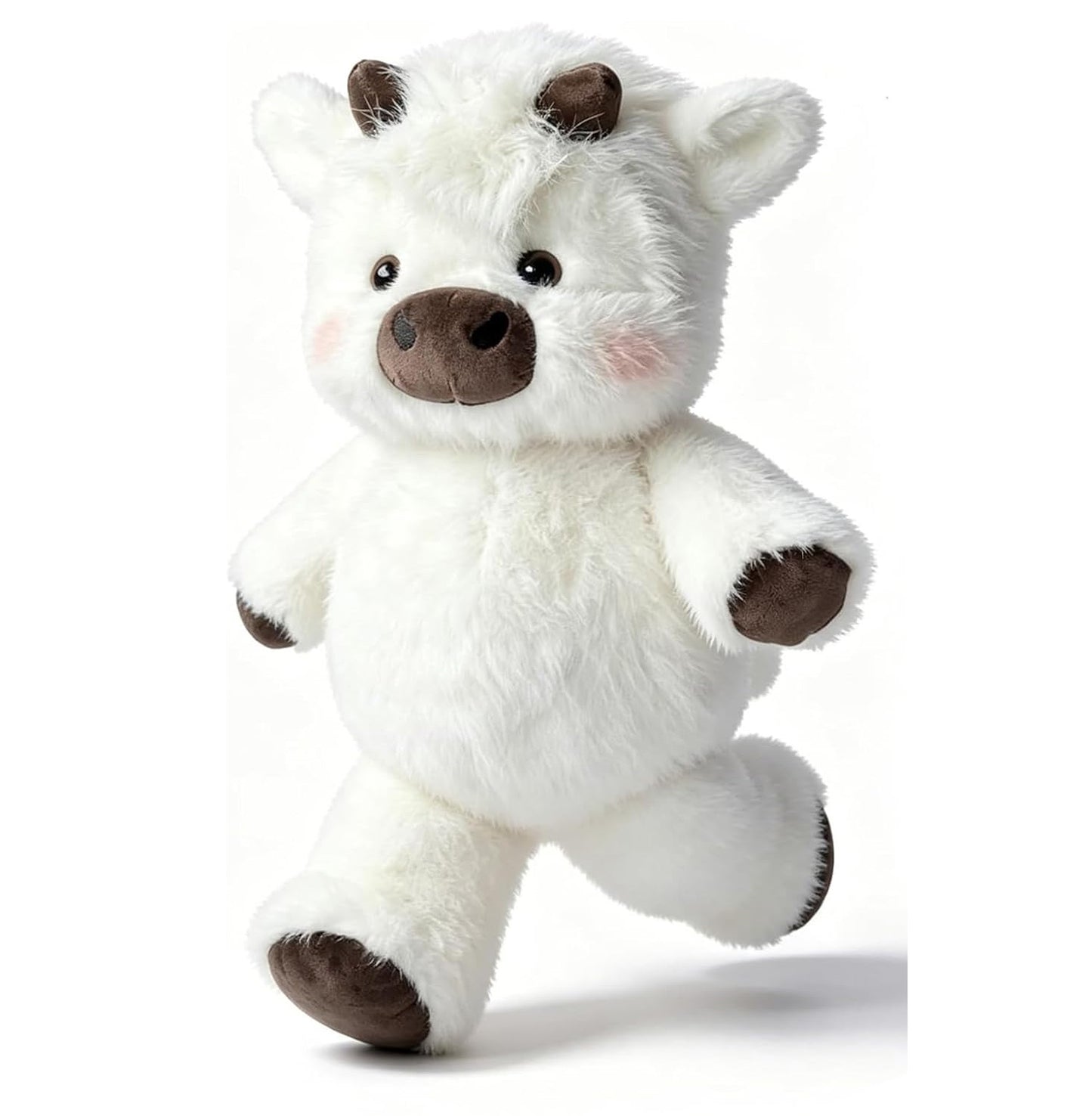 Cute Running Scottish Highland Cow Stuffed Animal