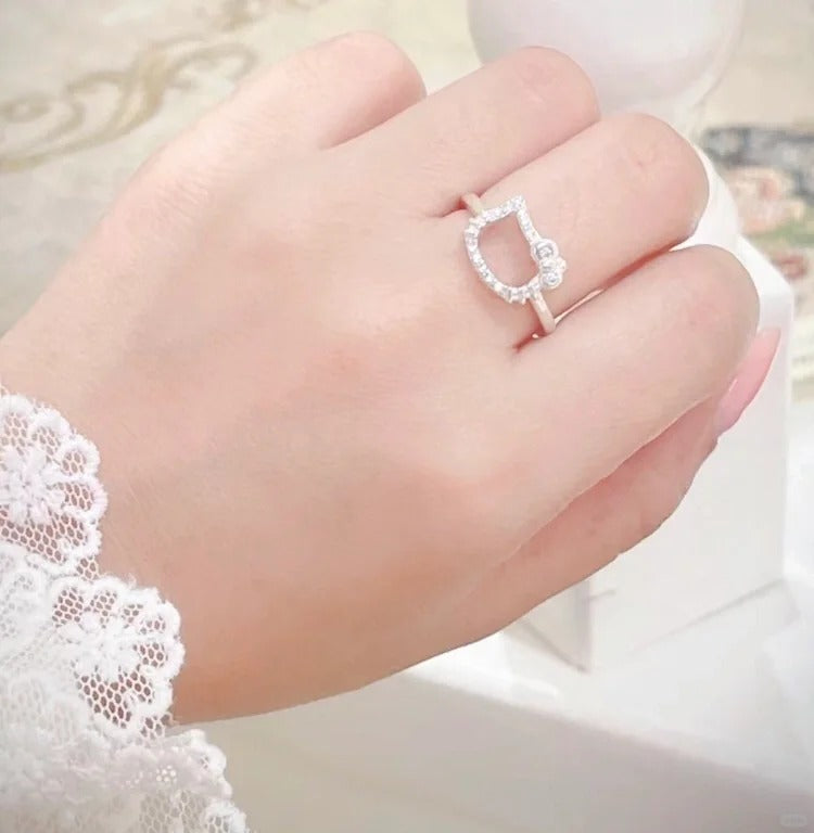 Hello Kitty Ring Open Adjustable with gift box