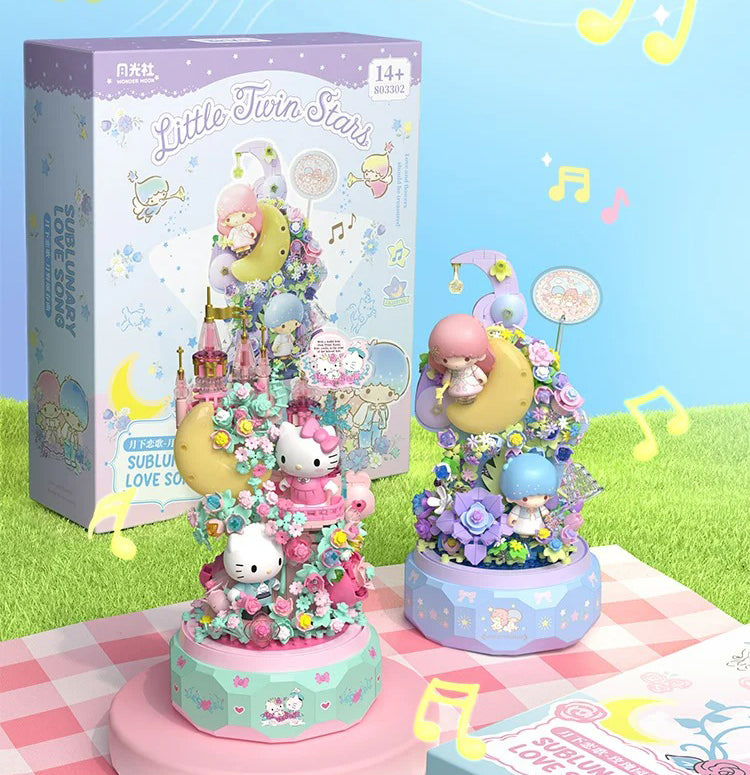 Hello Kitty Moonlight Love Song Building Block Music Box