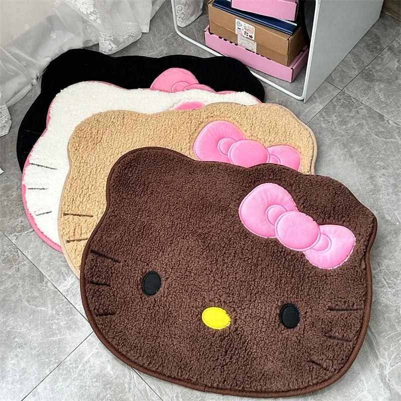 Hello kitty Shaped Bathroom Rugs, Ultra Soft & Absorbent Bath Rugs, 18.9x 22.8 Inch