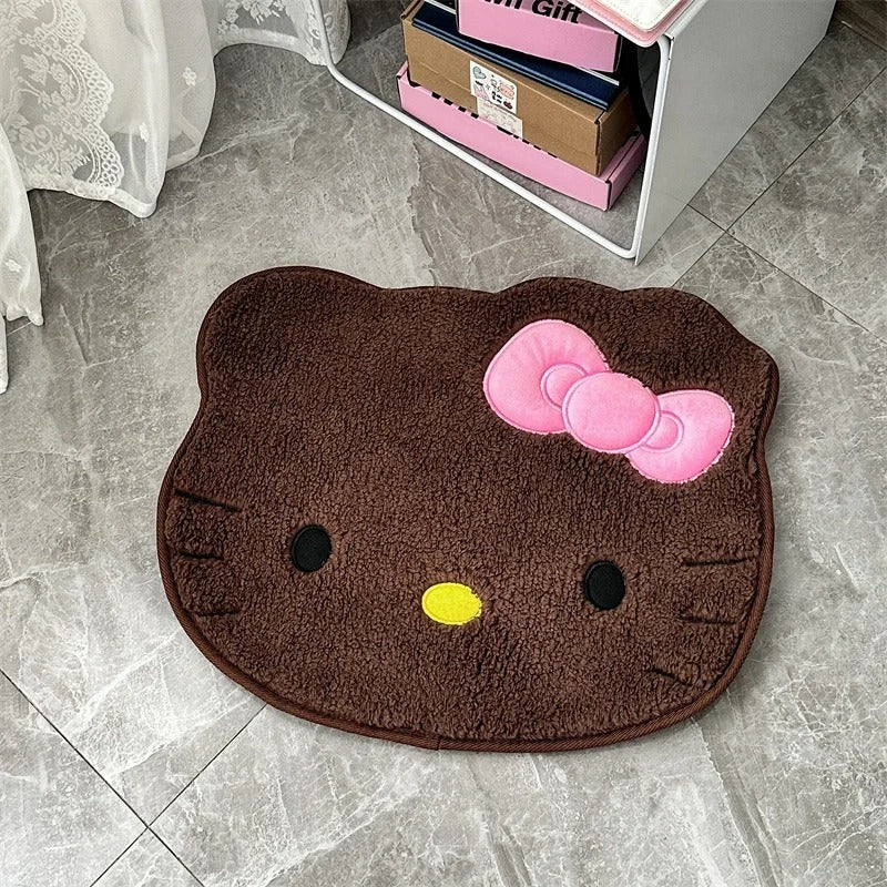 Hello kitty Shaped Bathroom Rugs, Ultra Soft & Absorbent Bath Rugs, 18.9x 22.8 Inch