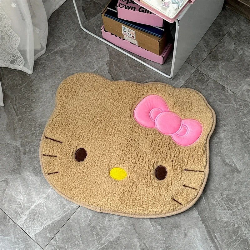 Hello kitty Shaped Bathroom Rugs, Ultra Soft & Absorbent Bath Rugs, 18.9x 22.8 Inch