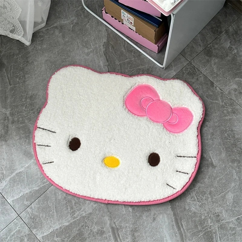 Hello kitty Shaped Bathroom Rugs, Ultra Soft & Absorbent Bath Rugs, 18.9x 22.8 Inch