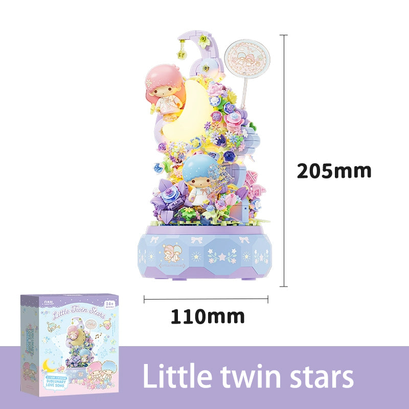 Hello Kitty Moonlight Love Song Building Block Music Box
