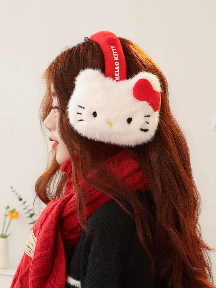 Hello Kitty Ear Muffs Cold Weather Fluffy Earmuffs Winter Warm Headband