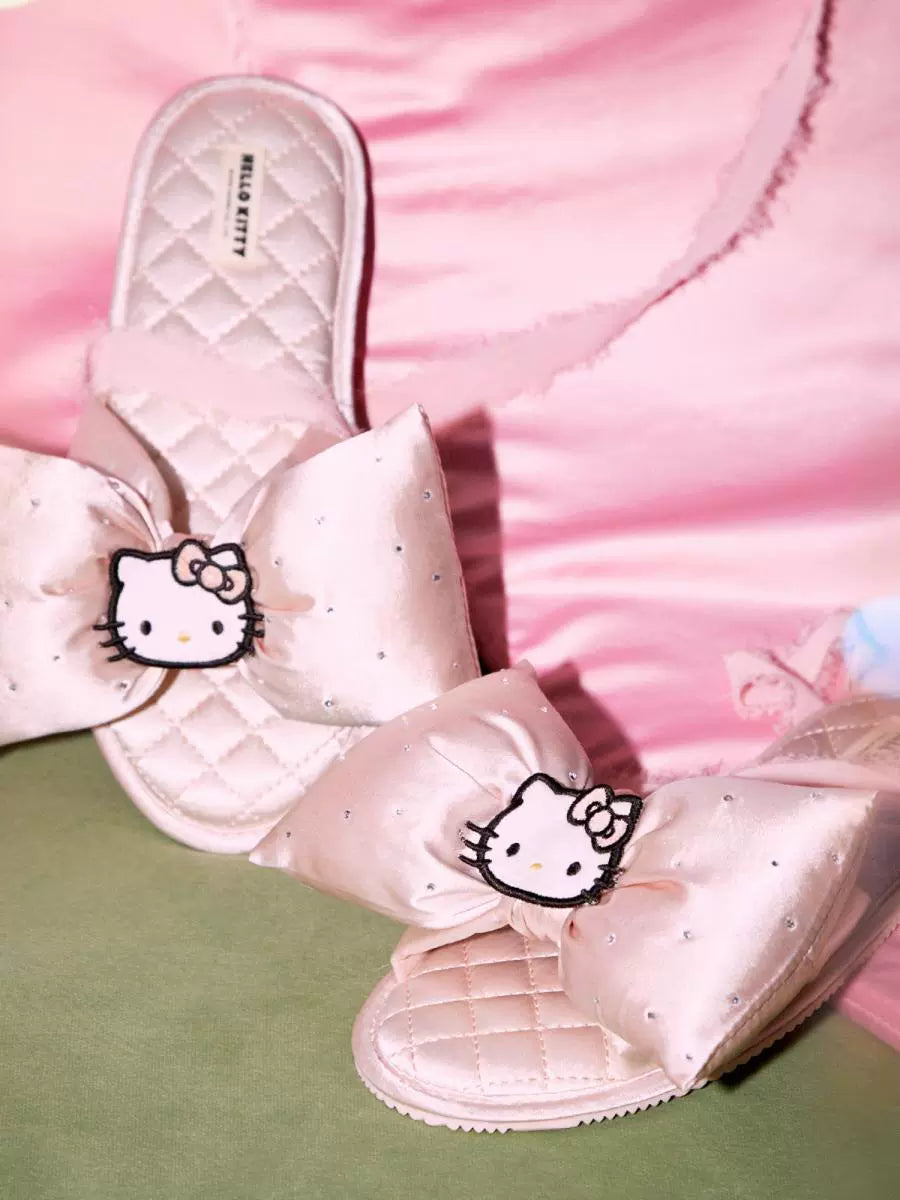 Hellokitty Pink Bowtie House Slippers Indoor Slippers