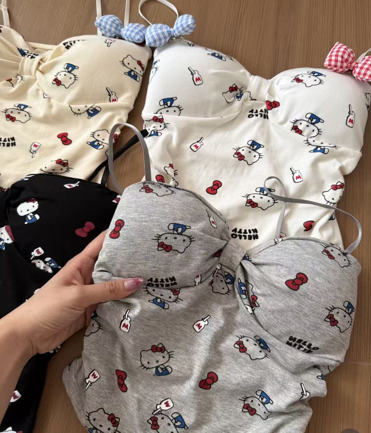 H K Y2K Sweet Bow Camisole