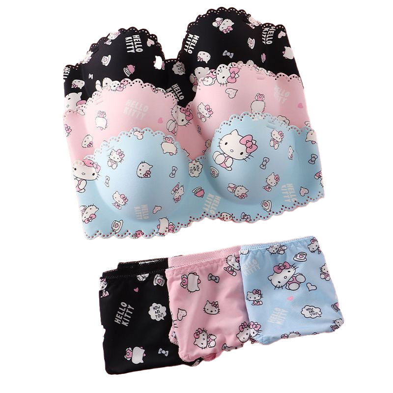 Hello Kitty Sweet Bra Set Underwear Bra Panties