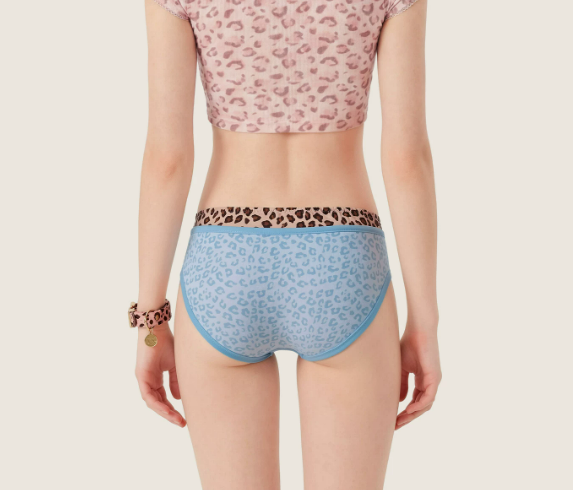 HK Sweet Leopard Print Pure Cotton Underwear