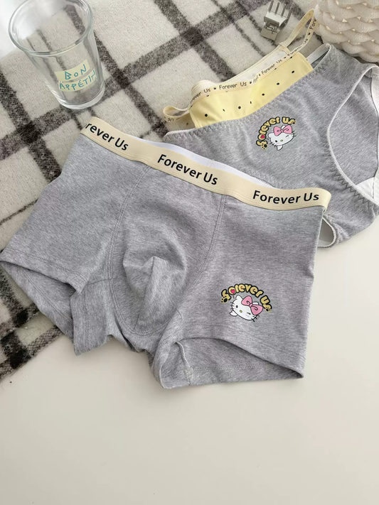 HK Grey Couple Underwear Set