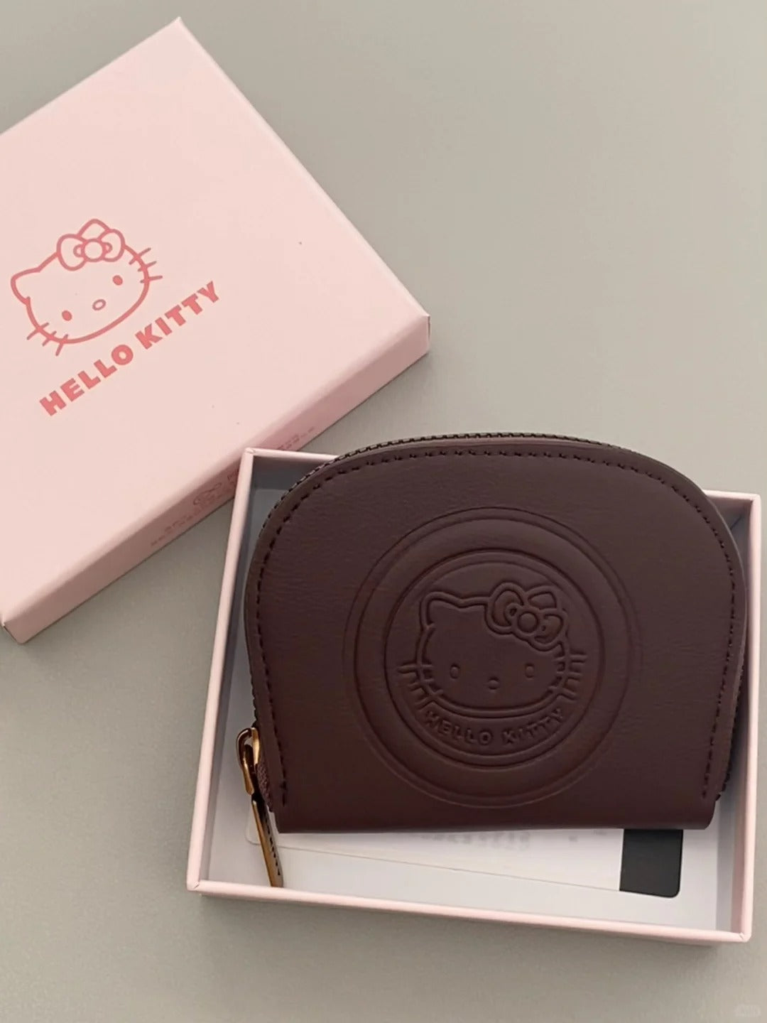Hello Kitty Zipper Card Holder Credit Card Holder PU Card Bag