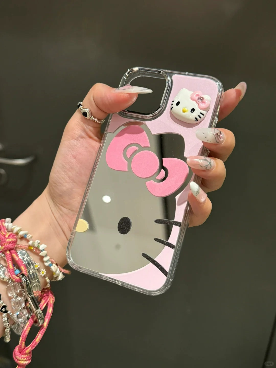 Hellokitty Pink 3D Mirror Phone Case