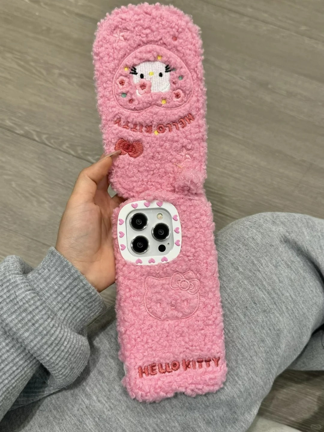 Hello Kitty Flip Plush with Phone Case