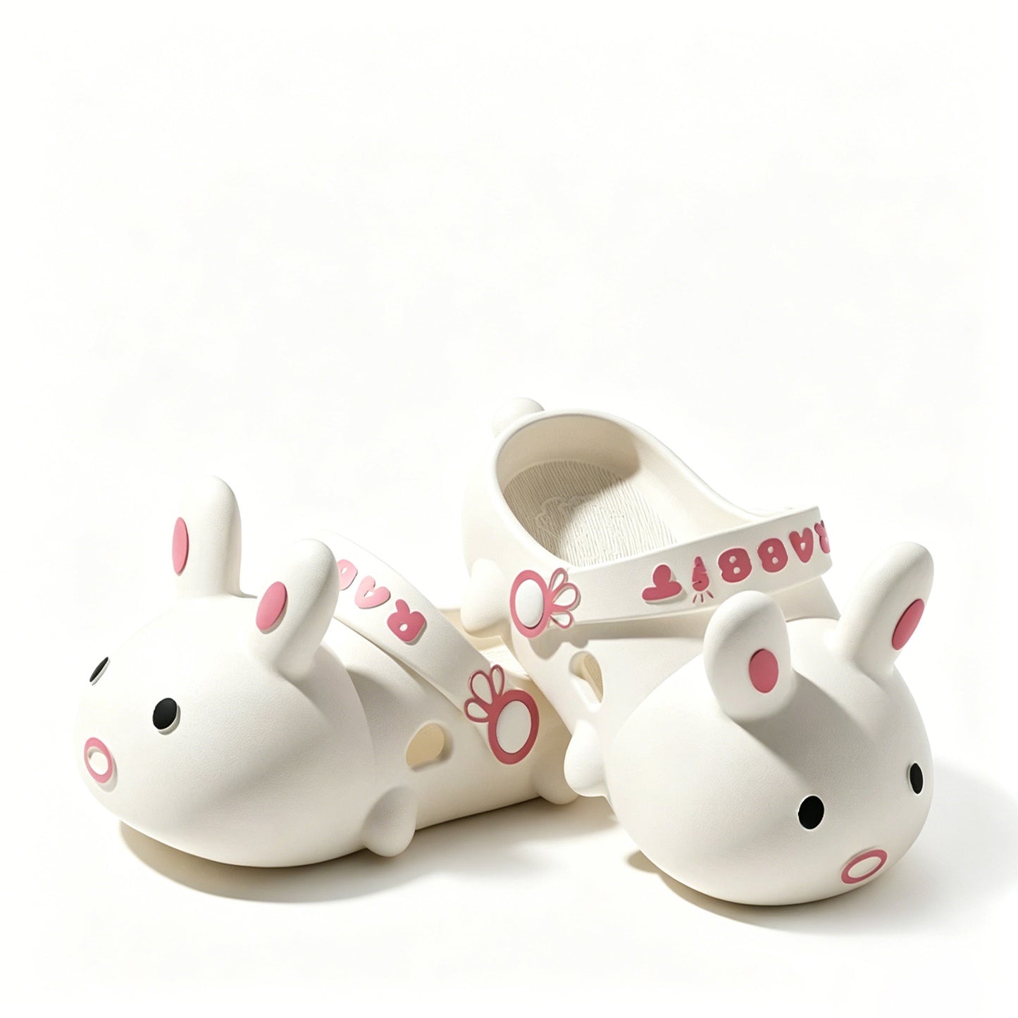 Cute bunny slippers, non-slip beach shoes