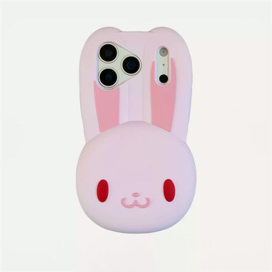 Kawaii Pink Bunny Shape Protective Phone Case
