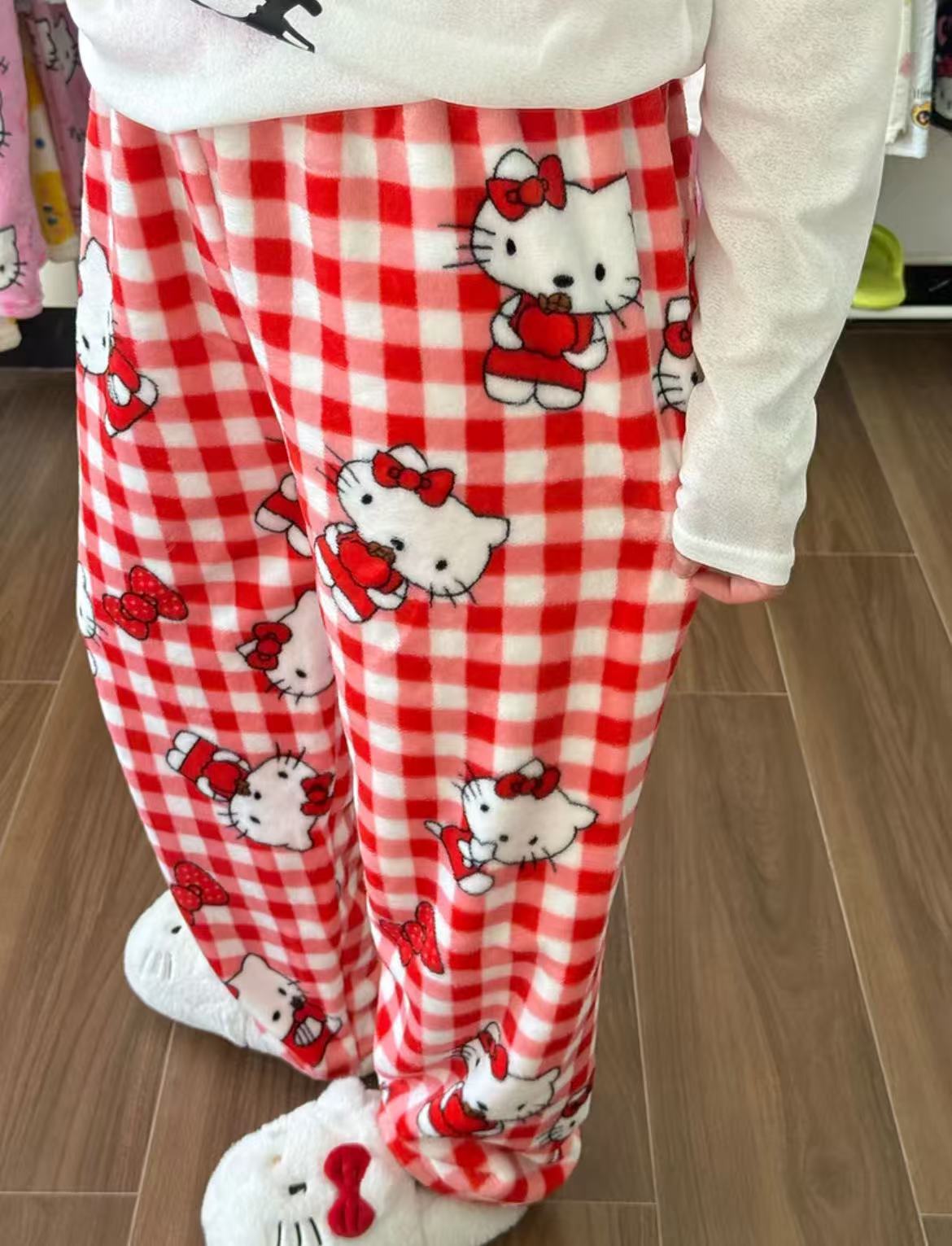 Hello Kitty fuzzy pajama pants