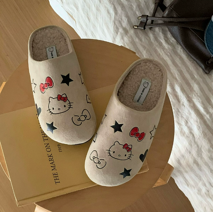 Hello Kitty plush warm slippers