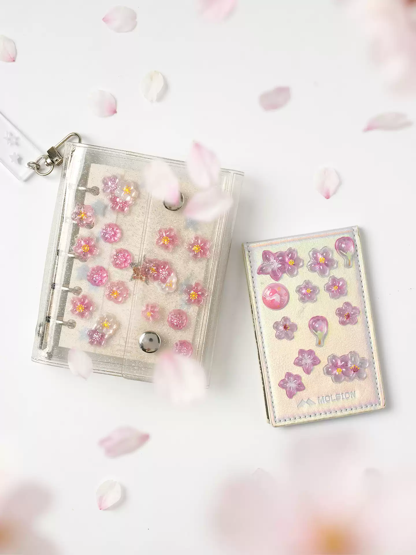 3D Cherry Blossom Relief Decorative Sticker