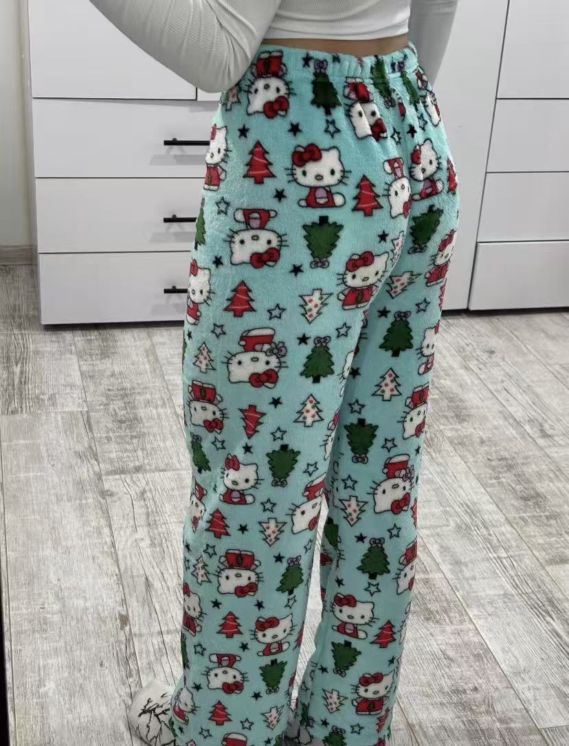 H K  Christmas Pants Pajama Long Bottoms