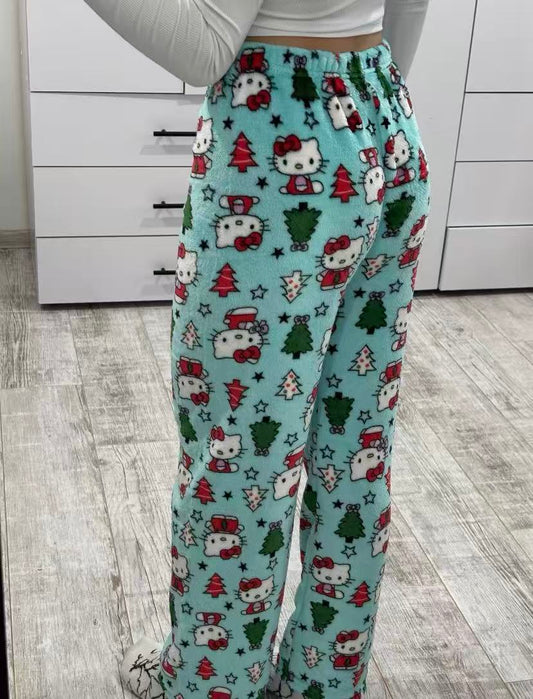 H K  Christmas Pants Pajama Long Bottoms