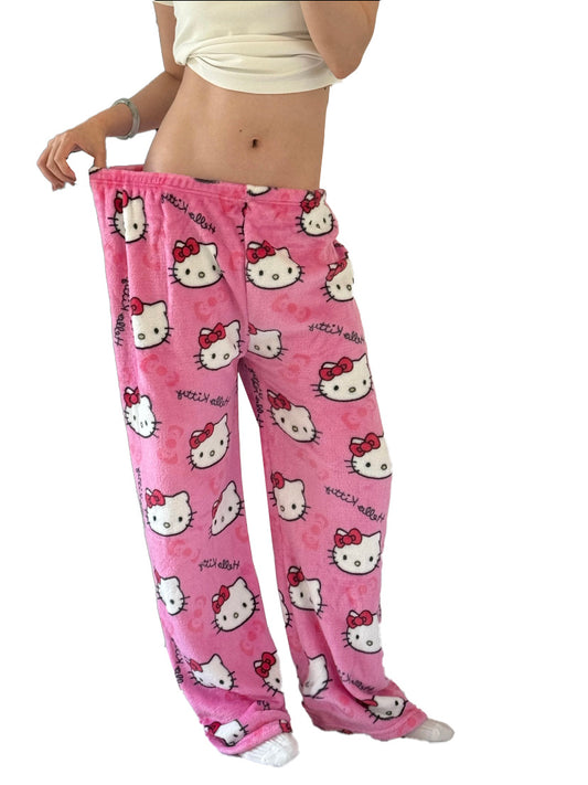 Hello kitty Pants Pajama Cute Soft Long Bottoms Pjs