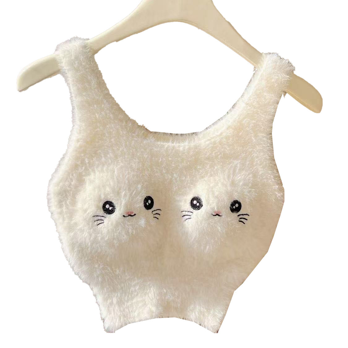 Cute women's fleece vest camisole sleeveless tube top