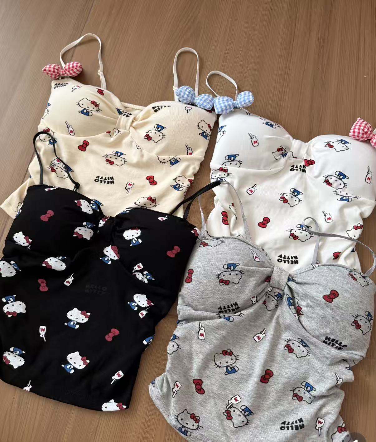 H K Y2K Sweet Bow Camisole