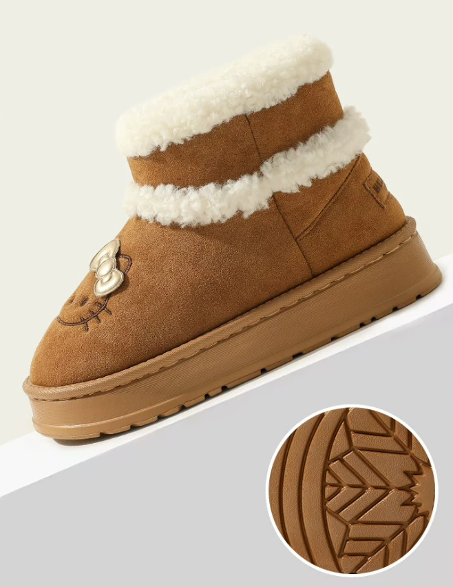 H K Winter Snow Boots Cute Fluffy Boots Shoes