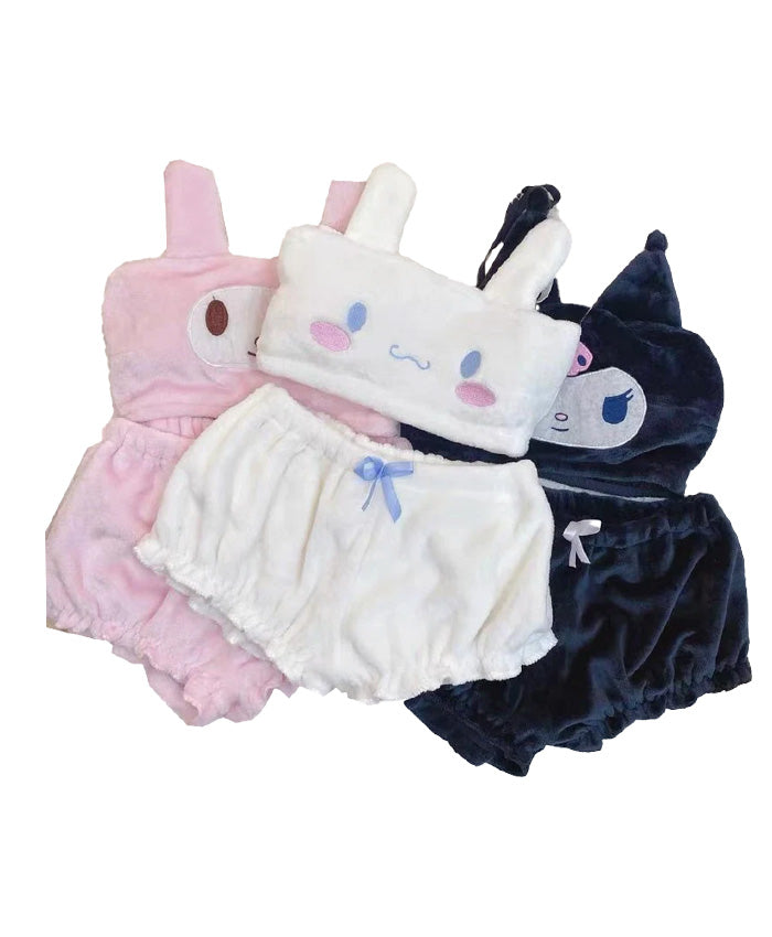 Kawaii Fuzzy Lingerie Set soft pajamas