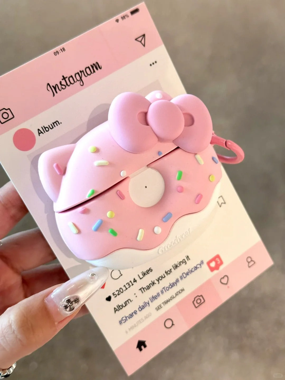 Hello Kitty Donut AirPods Earphone Case