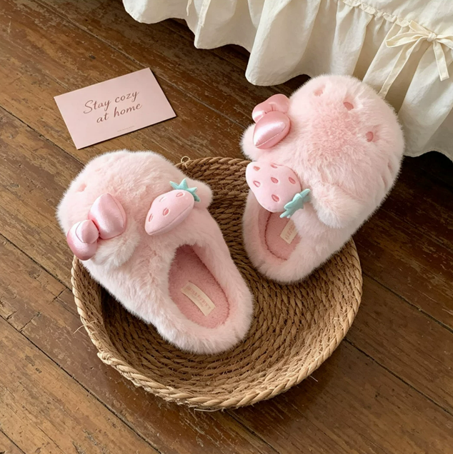 H K Strawberry Slippers