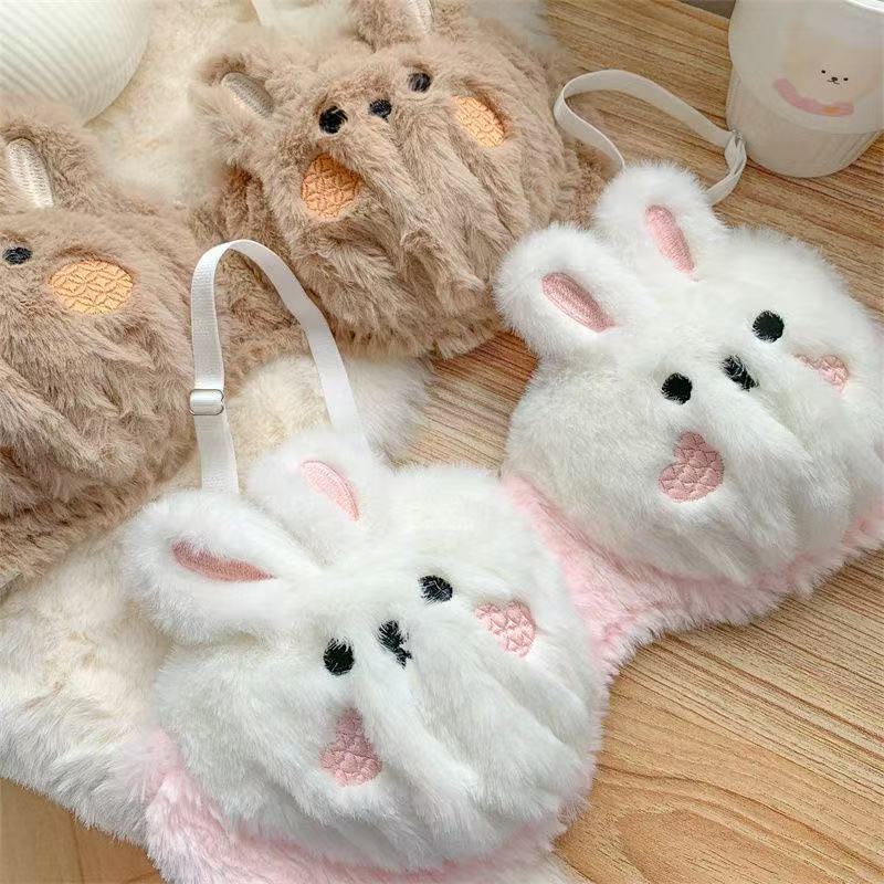 Plushie Lingerie Sets Cute Bunny Ear Bra Sets Cute Pajamas