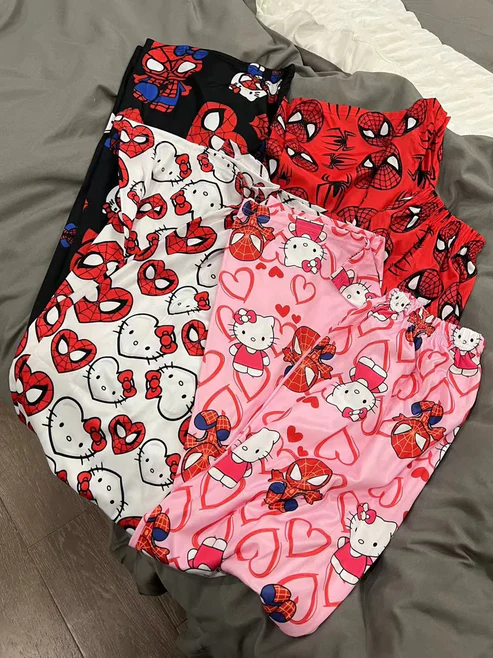 Hello Kitty Spiderman Pajama Pants Sleepwear