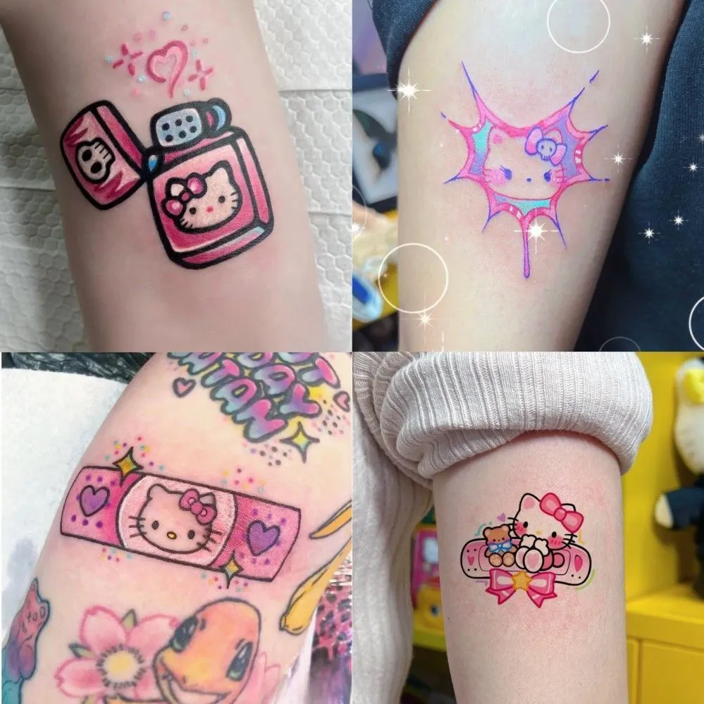 Kawaii Hello Kitty Tattoo Stickers