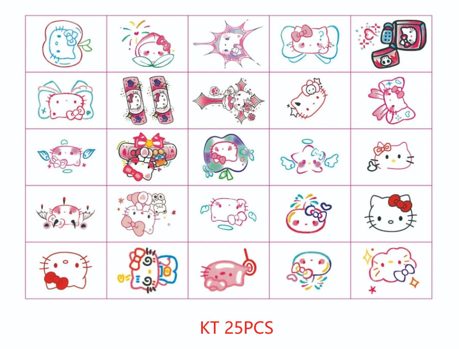 Kawaii Hello Kitty Tattoo Stickers