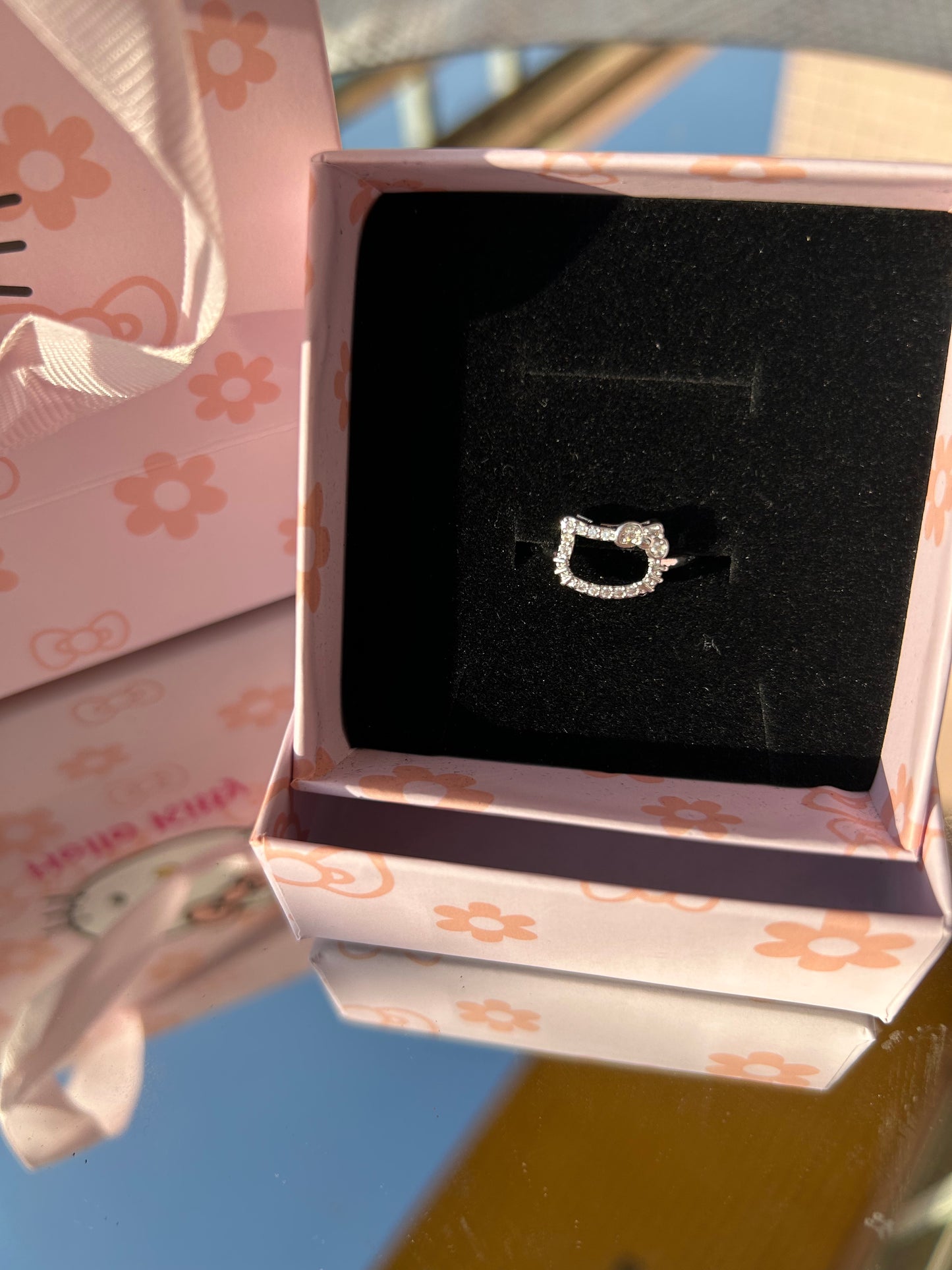 Hello Kitty Ring Open Adjustable  with gift box