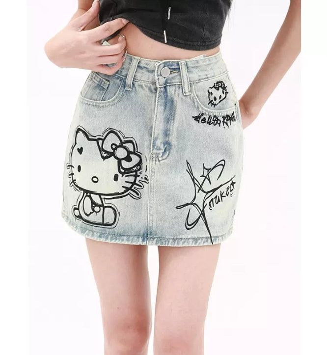 Hello kitty Printed Kitty Icon Skirt