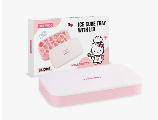 Hello Kitty Shaped Ice Cube Tray with Lid and Bin (with Scoop)