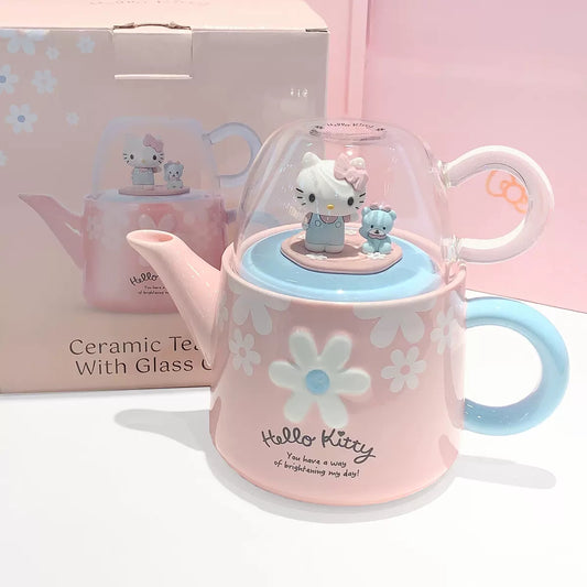 Hello kitty Ceramics Tea Post with Glass Cup 580ml