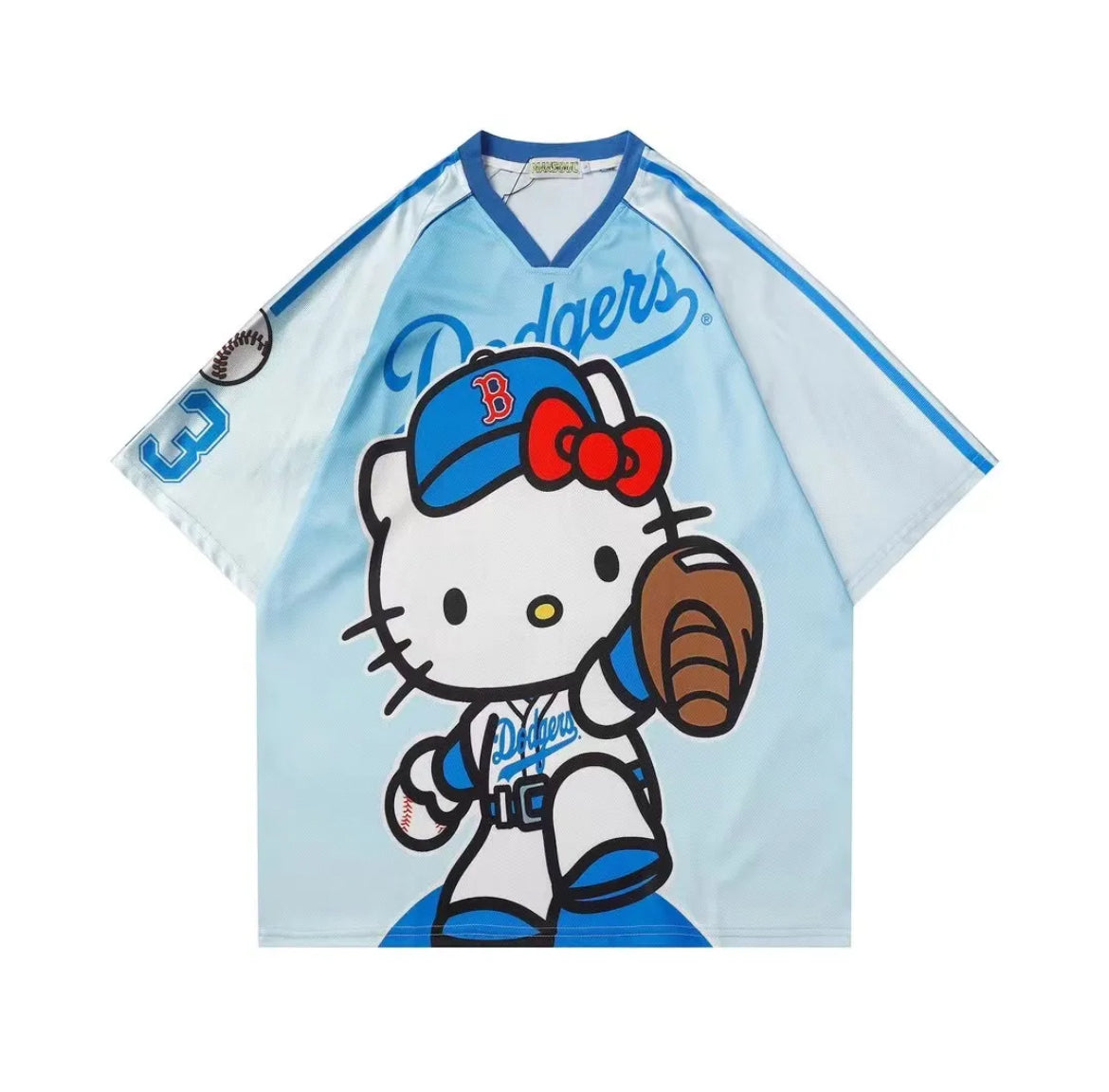 Hello Kitty Jersey Short Sleeve Summer Shirts