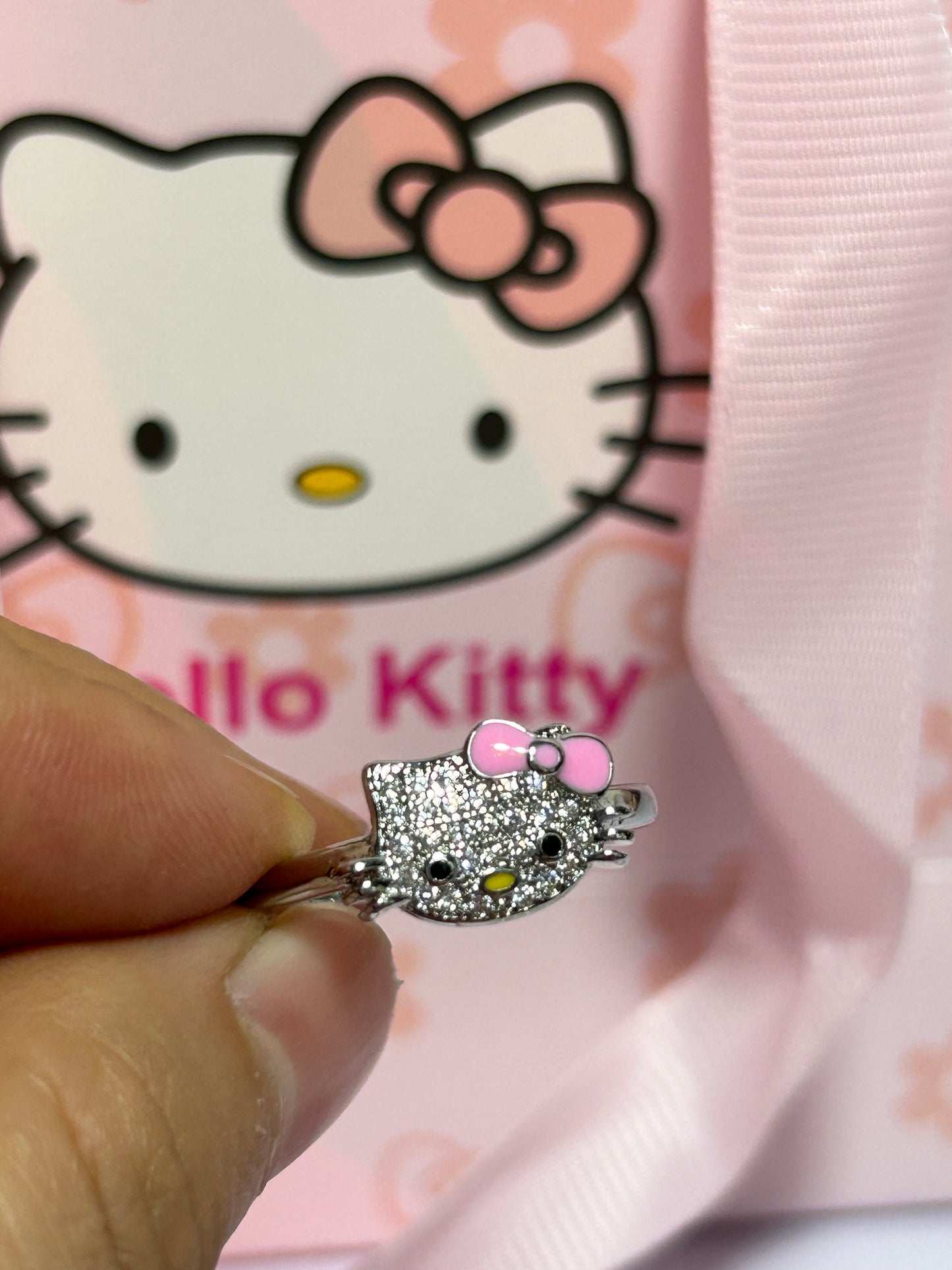 Kitty Kawaii x Spidey matching ring set with box