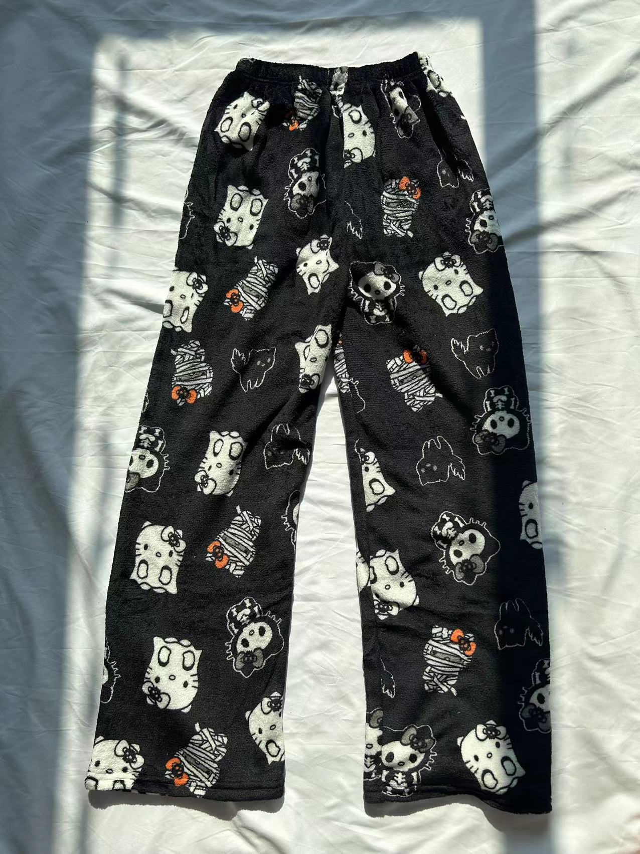 Hello kitty HHalloween Pants Pajama pants Cute Soft Long Bottoms Pjs