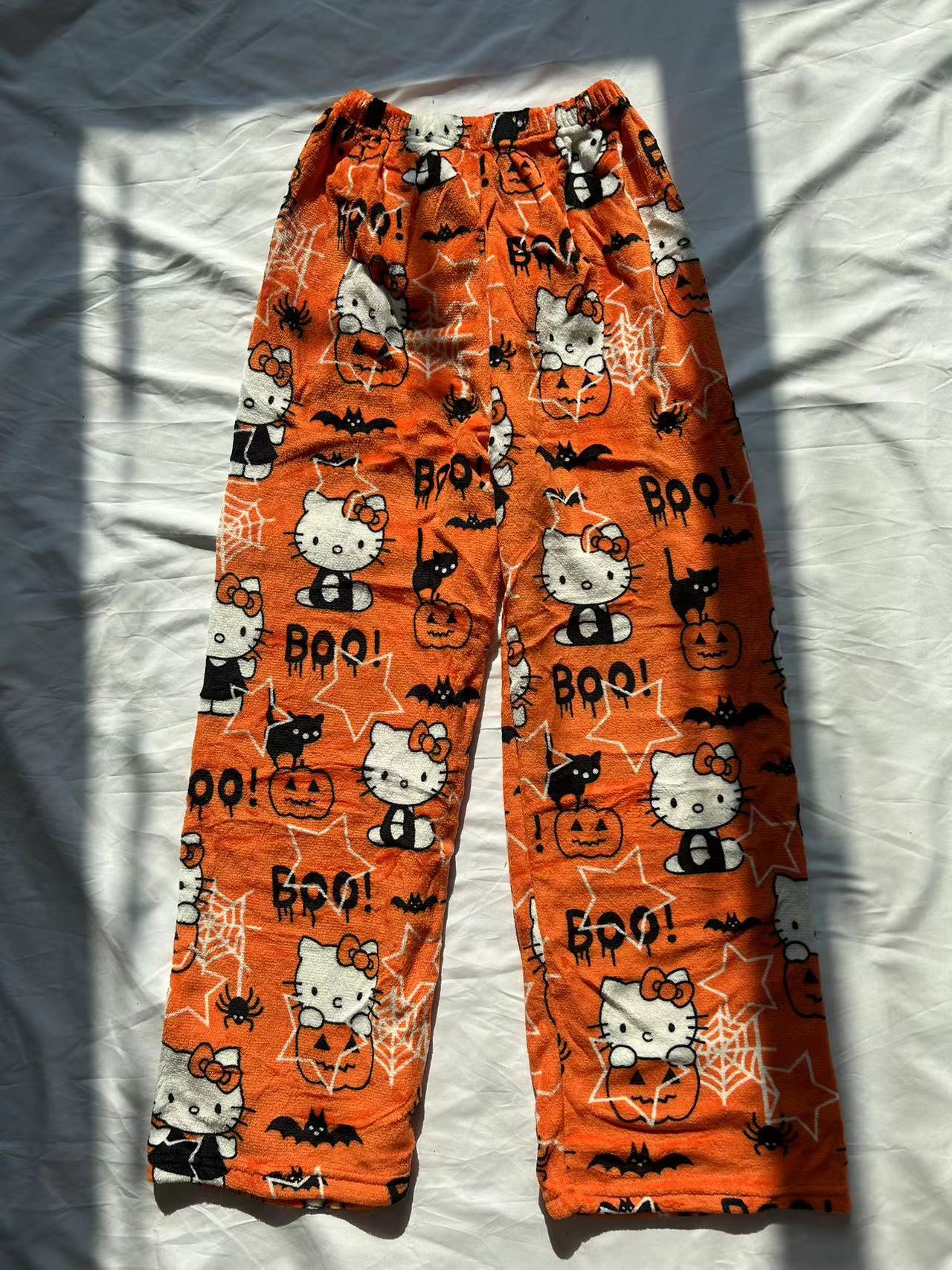 Hello kitty HHalloween Pants Pajama pants Cute Soft Long Bottoms Pjs