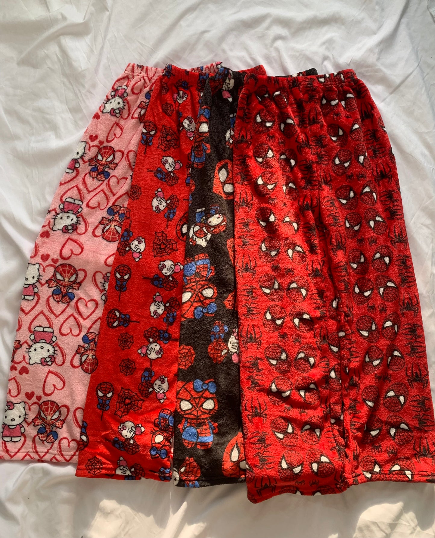 Hello Kitty Fuzzy Spiderman Pajama Pants