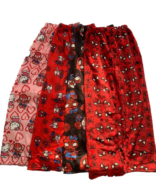 Hello Kitty Fuzzy Spiderman Pajama Pants
